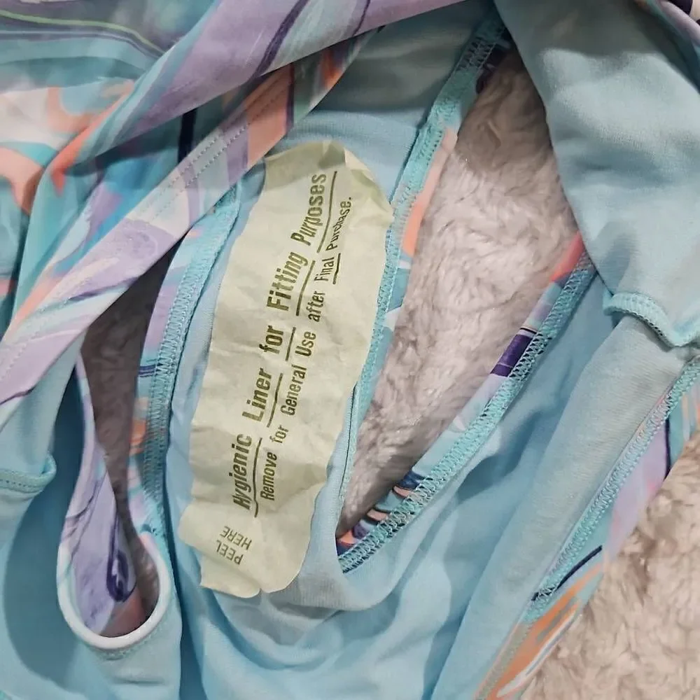 Athleta Girl Size 14 XL Tie Dye Ocean Marble Swim Bottoms Only NWOT